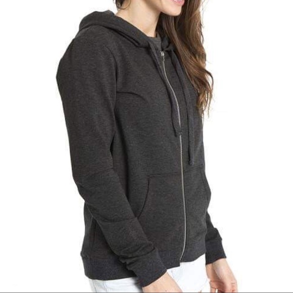 Peace Love + Music zip-up Gray Hoodie - Picture 4 of 4